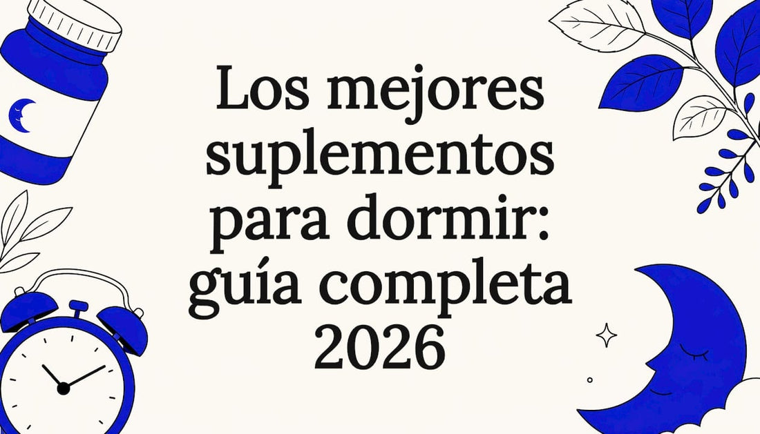 Ilustración ornamental para portada con temática de suplementos para mejorar el sueño