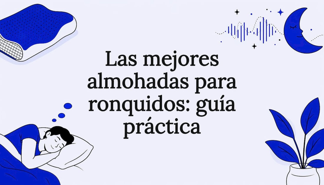 Imagen decorativa para ilustrar la portada de un artículo sobre el uso de almohadas y su relación con los ronquidos.