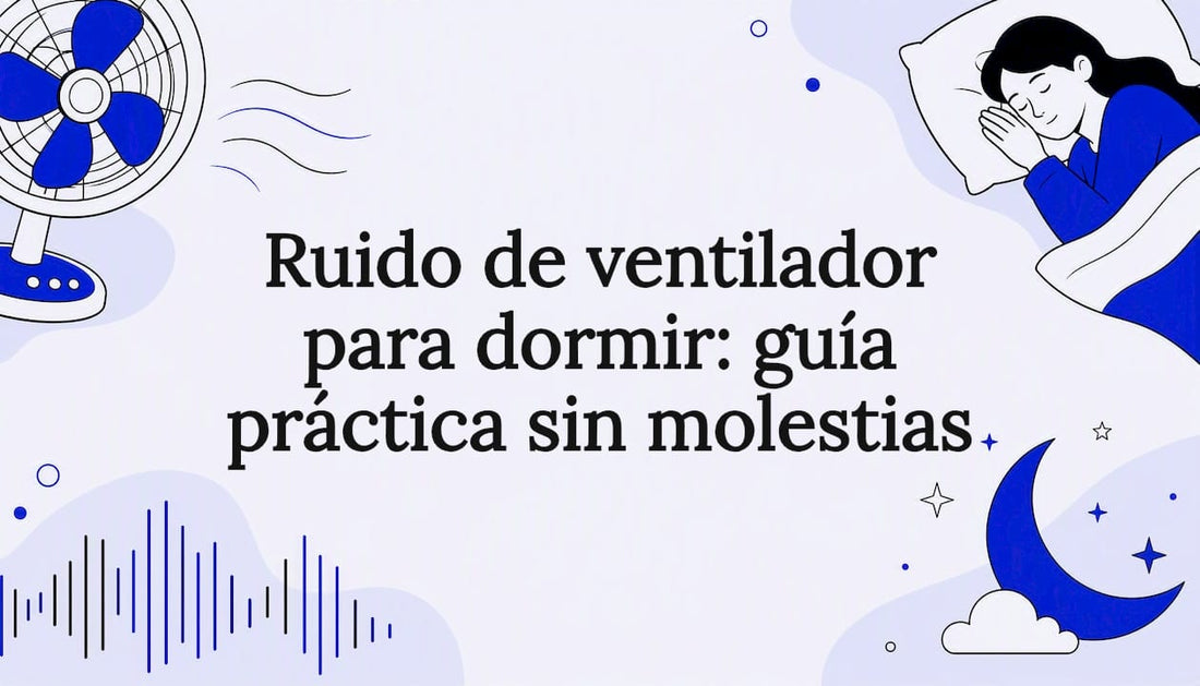 Ilustración decorativa para portada inspirada en el sueño y el sonido relajante de un ventilador