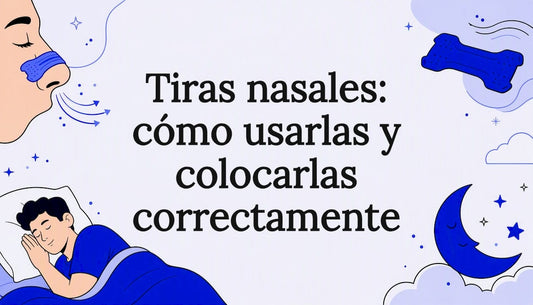 Ilustración decorativa para portada: tiras nasales y descanso reparador
