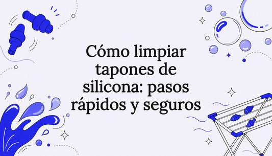 Ilustración para portada decorativa que muestra cómo limpiar los tapones para los oídos