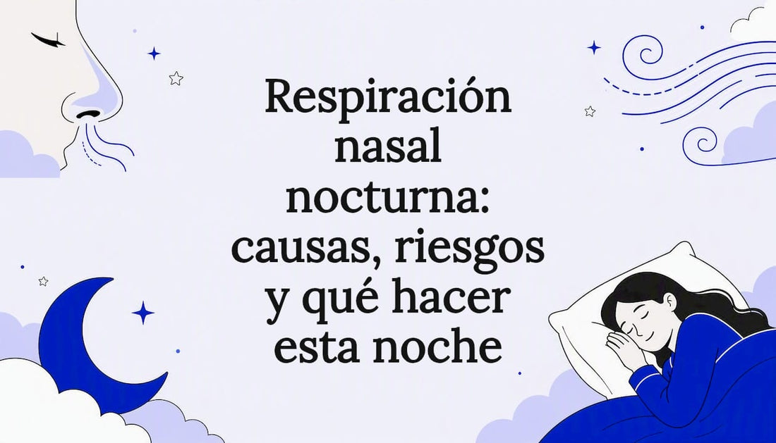 Ilustración decorativa para destacar la importancia de respirar por la nariz durante el sueño