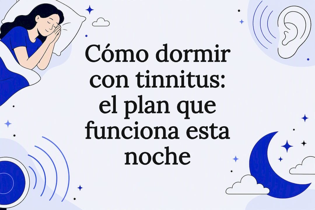 Ilustración decorativa para título sobre el tinnitus y el sueño
