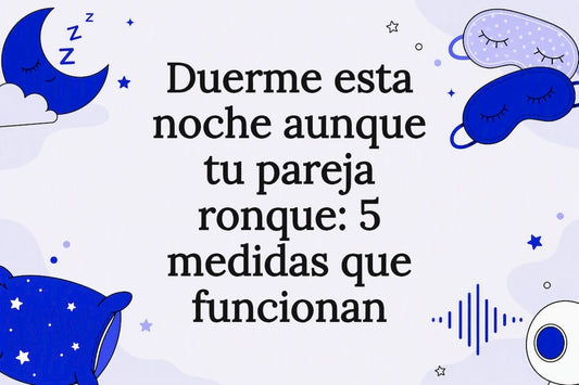 Tarjeta decorativa para título de blog con íconos de sueño y ronquidos