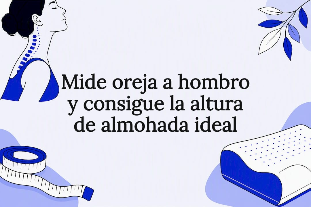 Tarjeta editorial decorativa con íconos de sueño y almohada