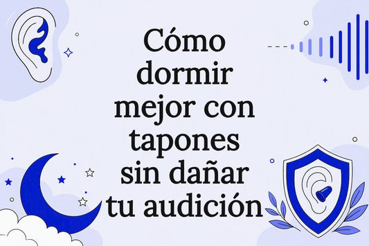 Ilustración de protectores auditivos y descanso para los oídos
