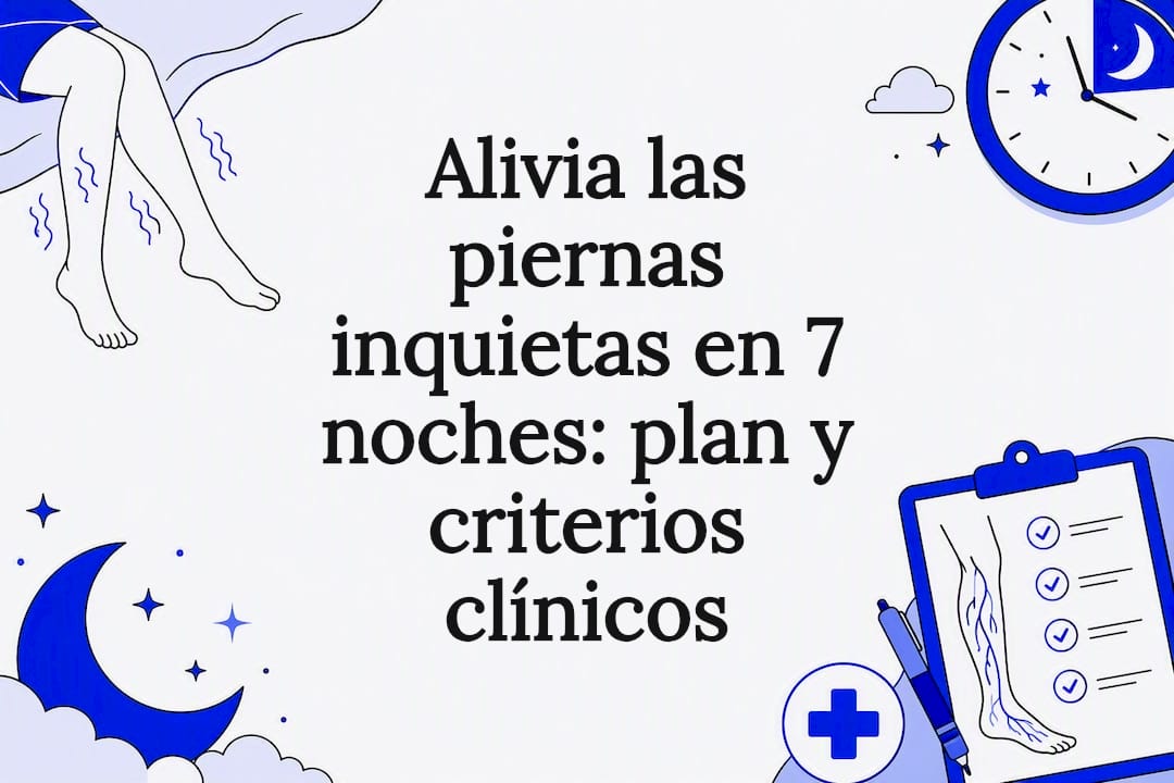 Tarjeta ilustrada sobre el síndrome de piernas inquietas