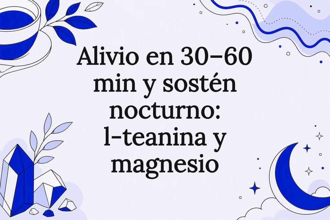 Ilustración sobre la l-teanina, el magnesio y el descanso