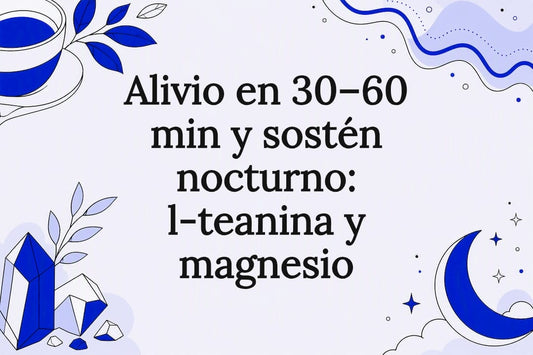 Ilustración sobre la l-teanina, el magnesio y el descanso