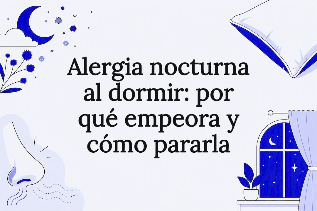 Ilustración decorativa relacionada con alergias durante la noche