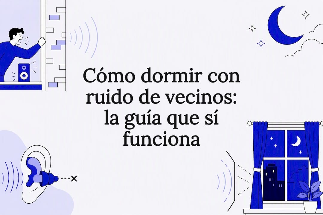 Ilustración decorativa sobre dormir con ruido