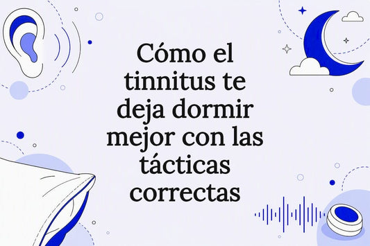 Ilustración decorativa relacionada con el tinnitus y el sueño