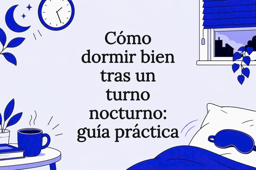 Dibujo explicativo sobre el sueño luego del turno nocturno
