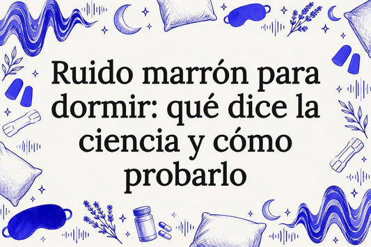 Tarjeta ilustrada sobre el ruido marrón y el sueño