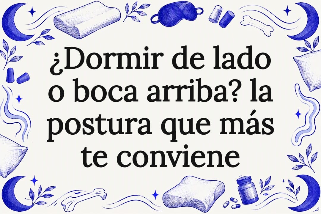 Tarjeta ilustrada con diferentes posturas para dormir