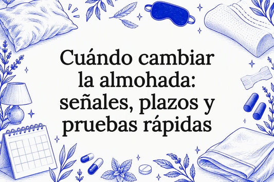Tarjeta ilustrativa sobre cómo cambiar la almohada