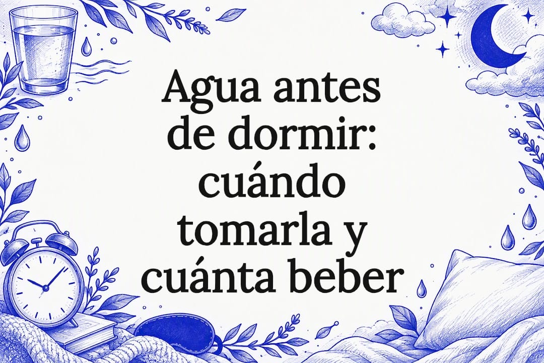 Tarjeta ilustrativa sobre el agua y el sueño