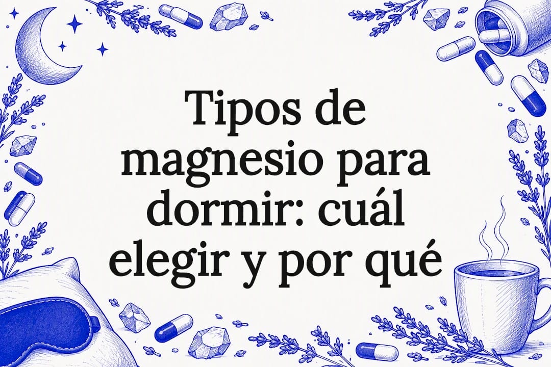 Tarjeta ilustrativa sobre el magnesio y el sueño