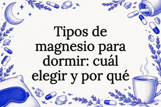 Tarjeta ilustrativa sobre el magnesio y el sueño